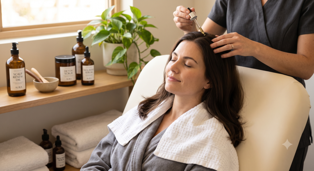 professional scalp care and hair treatment at Ishantheraj salon